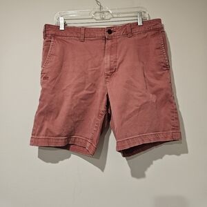 American Eagle Outfitters Men's Brick Red Flat Front Shorts